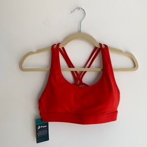 P’tula Crisscross Sports Bra Red Coral S